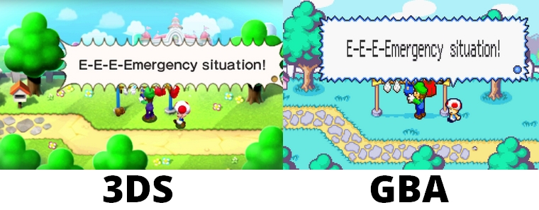 MARIO LUIGI SUPERSTAR SAGA 3DS COMPARAISON