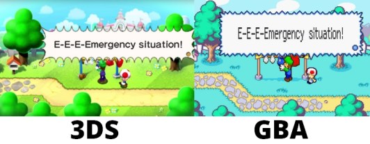 MARIO LUIGI SUPERSTAR SAGA 3DS COMPARAISON